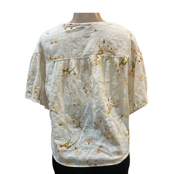 Madewell flutter sleeve rhyme top in floral print - Picture 9 of 13